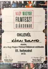 Kókai Roland - Nagy Magyar Filmteszt, 3. hely