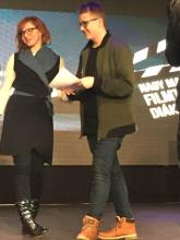 Kókai Rolandnak Ónodi Eszter színésznő adta át a díjat