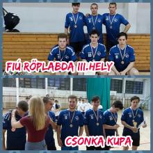 Csonka kupa III. hely - fiú röplabda